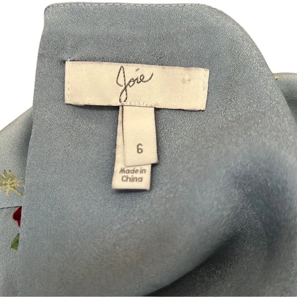 Joie Blue Long Sleeve V-Neck - Picture 12 of 14